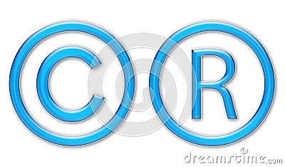 Copyright symbols Stock Photo