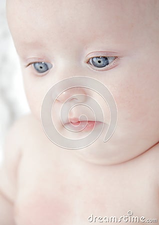 Cute baby girl face Stock Photo