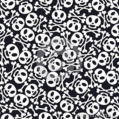 Vector Day of the dead holiday skulls pattern Vector Illustration