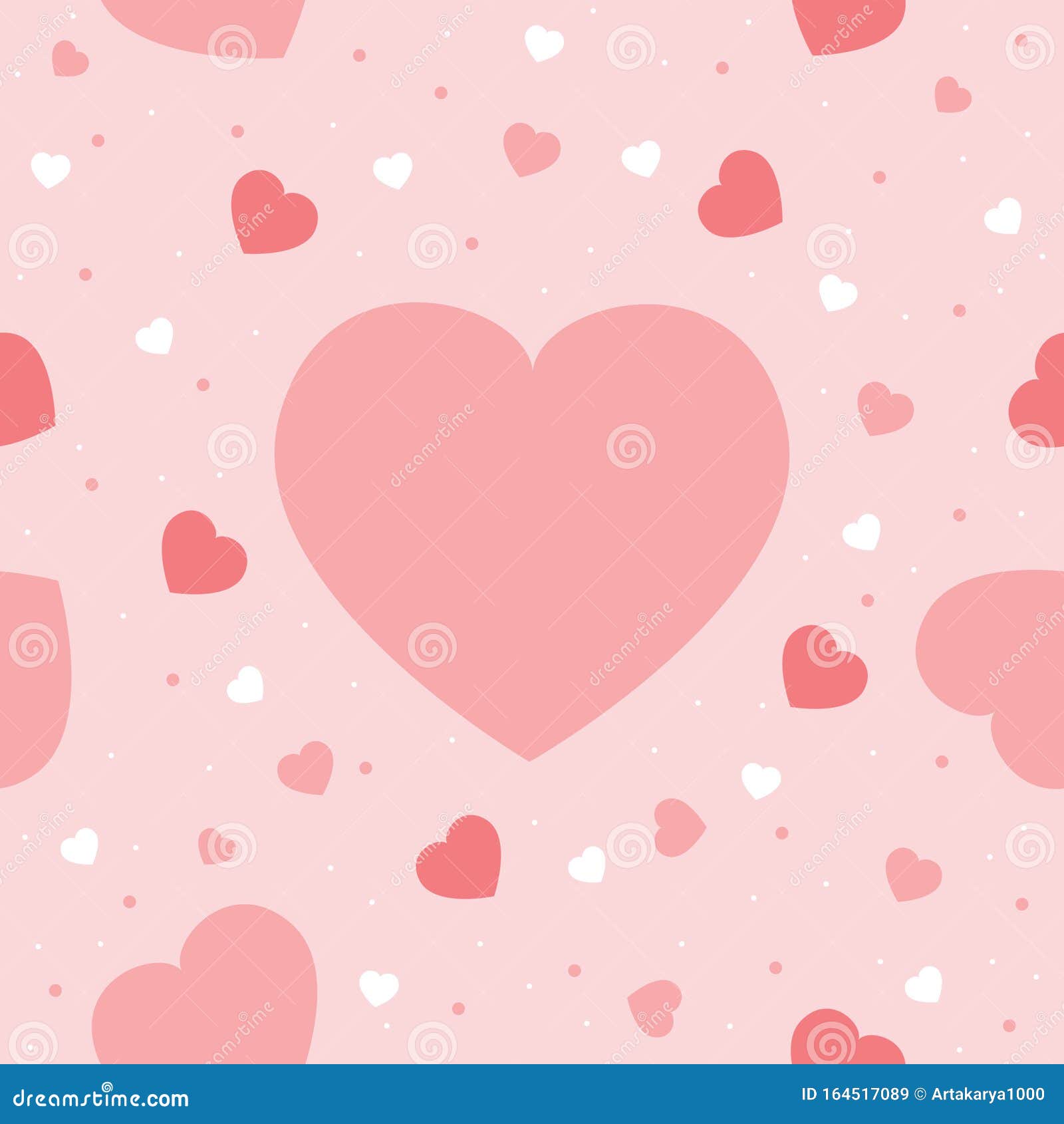 Big Love Pink Colour Pastel Vector Pattern Background Stock Vector -  Illustration of love, hearts: 164517089