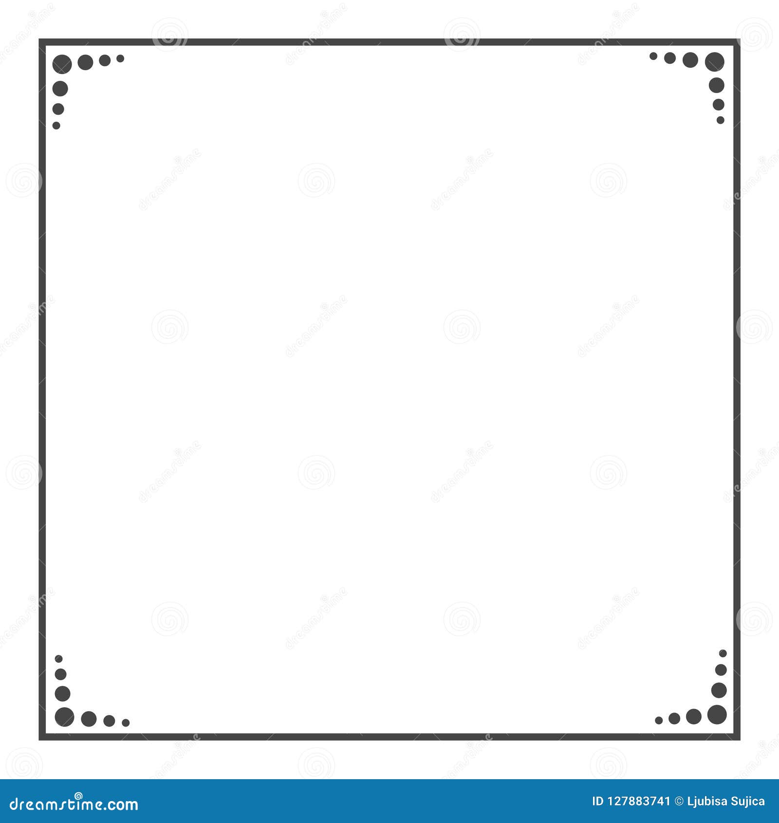 Black And White Decorative Line Border Frame Stock Illustration Illustration Of Original Modern 127883741