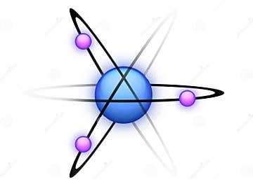 Blue Atom stock illustration. Illustration of energy, design - 7582236