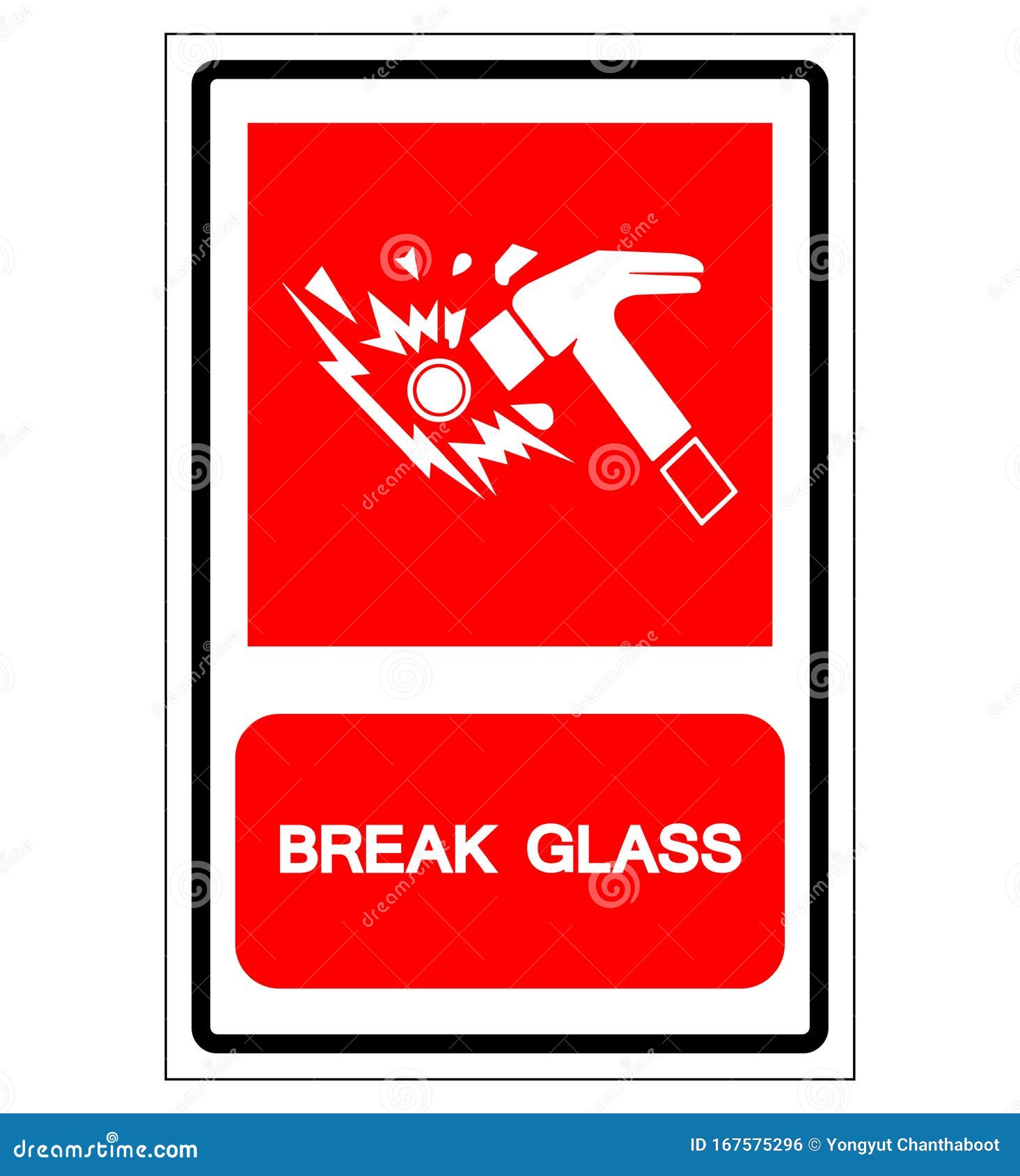 Break Glass Symbol Sign, Vector Illustration, Isolate on White