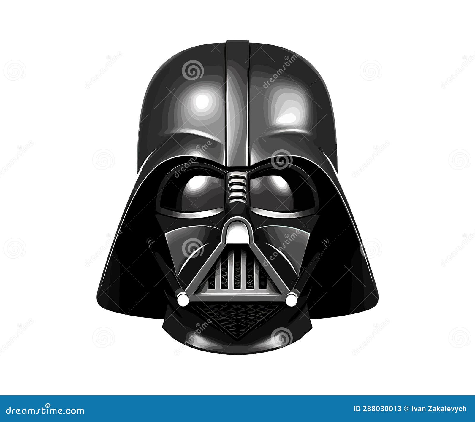 Head Of Darth Vader Air Balloon With Basket Line And Solid Icon ...