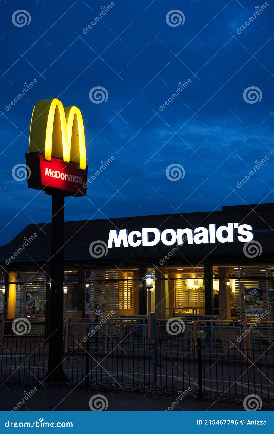 McDonalds Logo on Blue Sky Background Editorial Photo - Image of ...