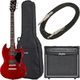 Harley Benton DC-200 CH Student Serie Bundle