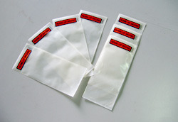 Document Pouch - Clear 2 Mil Vinyl , Adhesive Back with Release Liners for Easy Insertion and Visibility