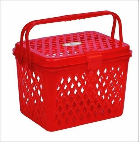 Table Mounted Light Weighted Rectangular Solid Plastic Storage Baskets for Kitchen