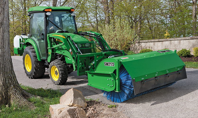 A Frontier Rotary Broom is a great tool to dethatch your lawn.