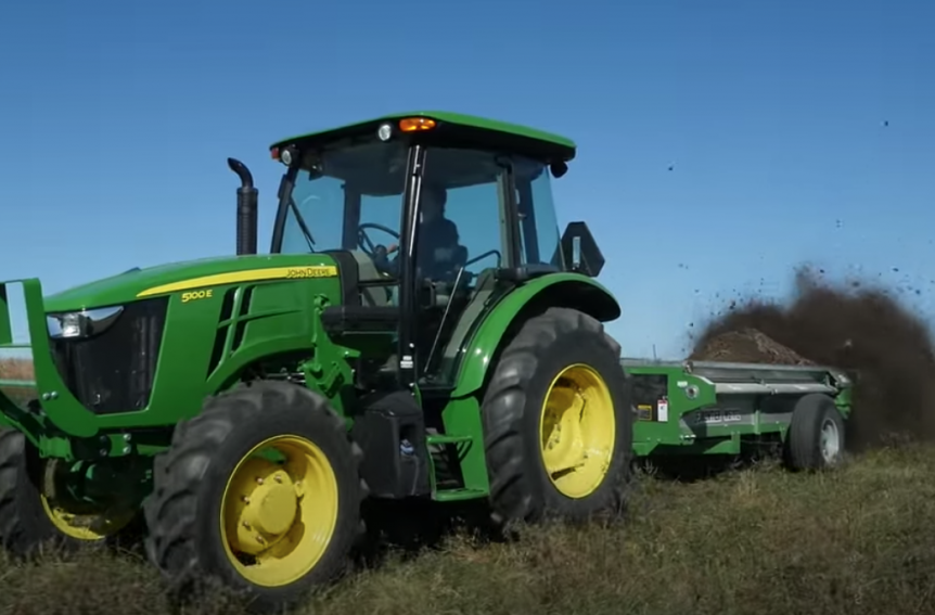 Using a Frontier Manure Spreader.