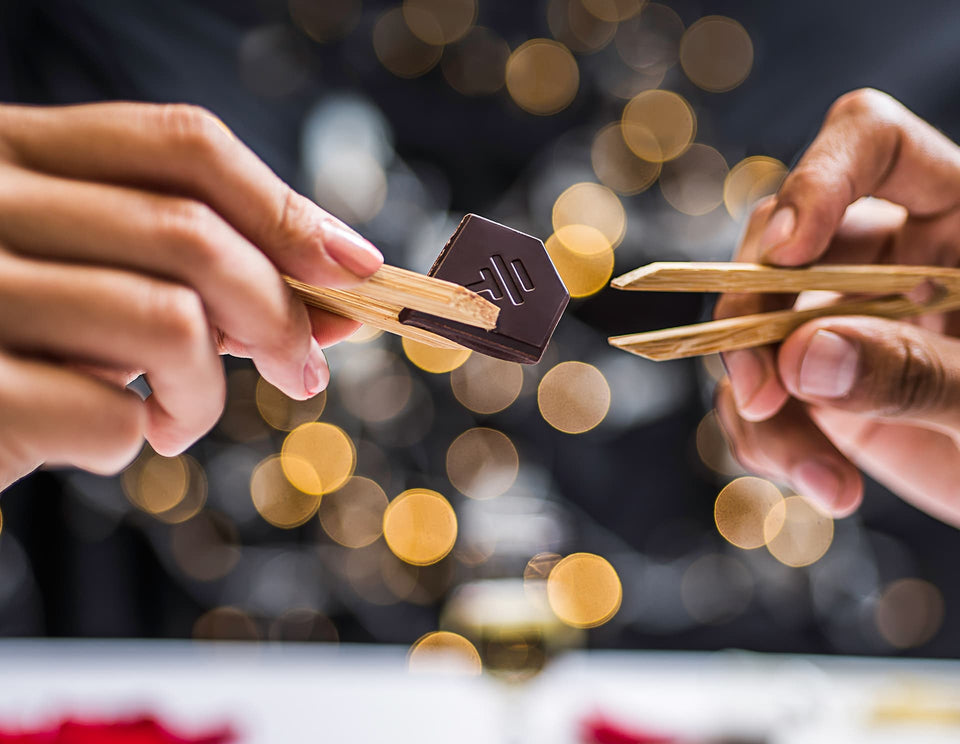 Holding Chocolate with Chopsticks