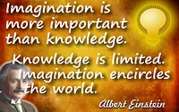 Albert Einstein quote Imagination is more important than knowledge