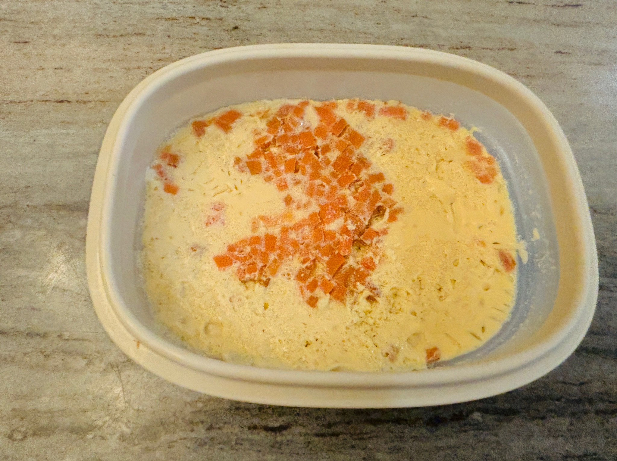 [Microwave dish] steamed eggs with carrots