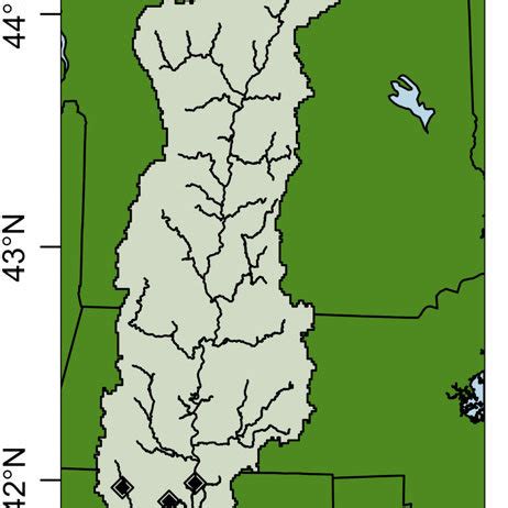 A map of the Connecticut River watershed in New England, U.S.A.... | Download Scientific Diagram