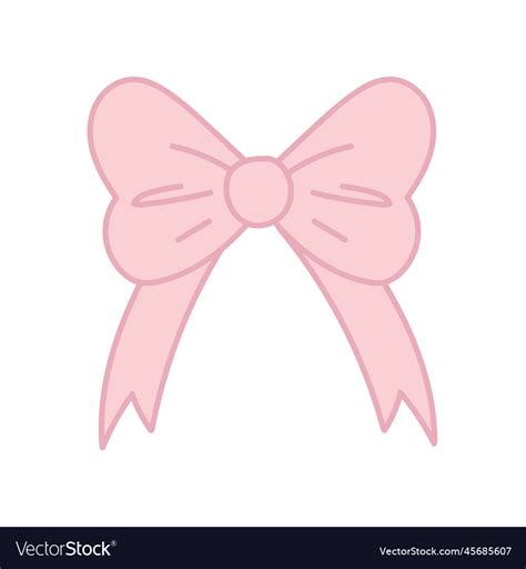 Pink bow tie Royalty Free Vector Image - VectorStock