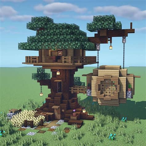 21 Minecraft Treehouse Build Ideas and Tutorials - Mom's Got the Stuff | Minecraft cottage ...