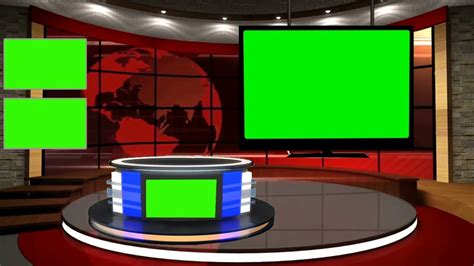 Virtual Studio Green Screen Video Tv Studio Background Animation No