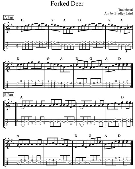 Play the Mandolin - Free Mandolin Tablature - Forked Deer