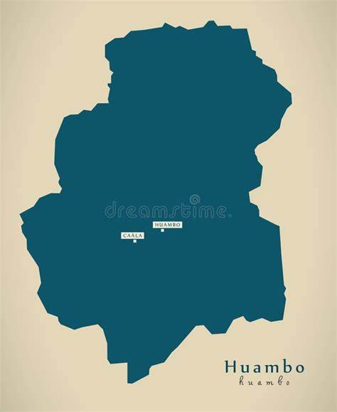 Modern Map - Huambo AO stock illustration. Illustration of border - 105772140