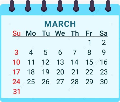 March Monthly Calendar