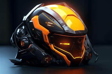 Premium Photo | Futuristic and scifiinspired helmet design with Generative ai