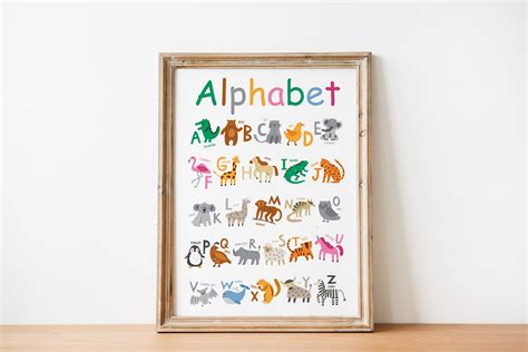 Alphabet Printable Poster, ABC Poster, Classroom Animal Alphabet, Alphabet Learning, Homeschool ...