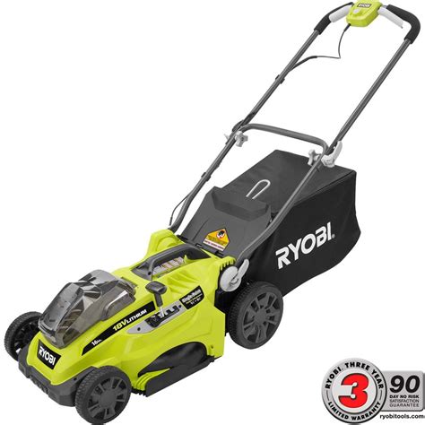 Ryobi 16 in. ONE+ 18-Volt Lithium-Ion Cordless Battery Push Lawn Mower - Battery and Charger Not ...