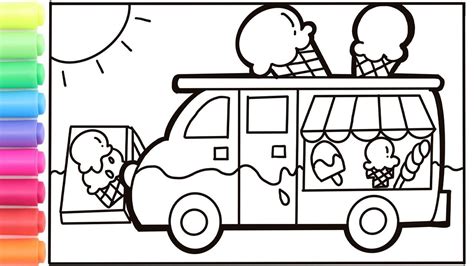 View Coloring Pages Ice Cream Truck Pictures