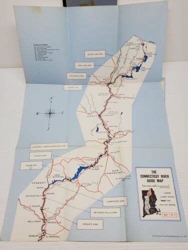 Vintage The Connecticut River Guide Map and Booklet 1971 1977 New England Region | #4584057622