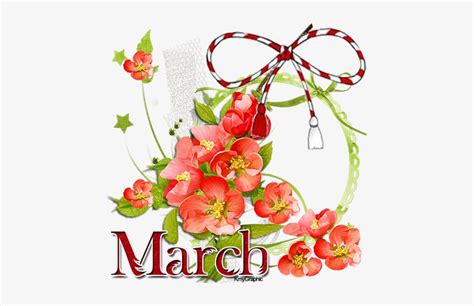 March Flowers Clip Art