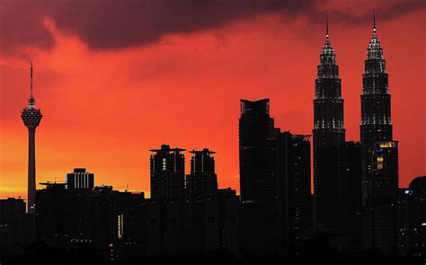 Kl Skyline At Dusk by Ahmad Junaidi Kuala Lumpur Malaysia