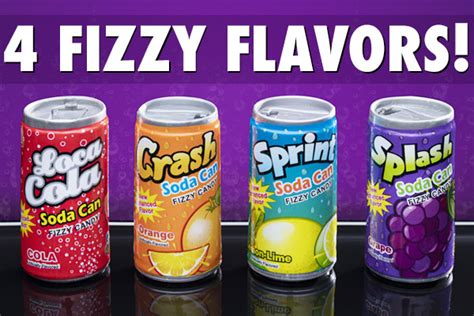 Fizzy Soda Candy: Candy pellets that fizz like a soft drink!