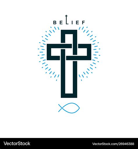 Christian cross symbol christianity god religion Vector Image