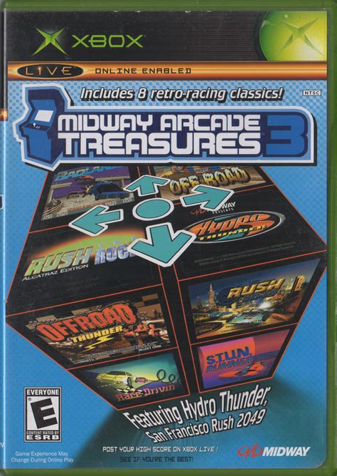 MIDWAY ARCADE TREASURES 3 - Complete XBox Game, 8 Coin-Op Classics