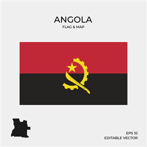 Angola flag and map 2045999 Vector Art at Vecteezy