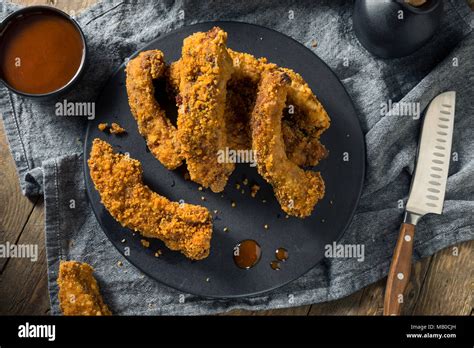 Homemade Deep Fried Ribs with Barbecue Sauce Stock Photo - Alamy