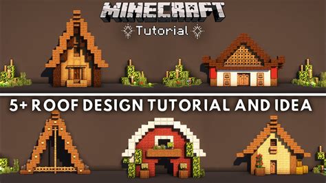 Minecraft ROOF Design and Ideas - Minecraft ROOF TUTORIAL - YouTube