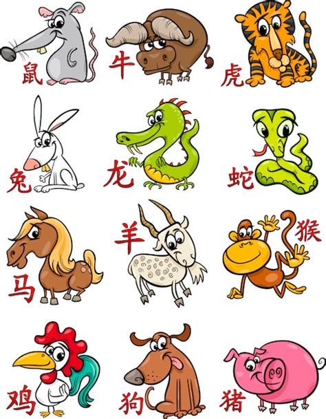 Premium Vector | Chinese zodiac horoscope signs set