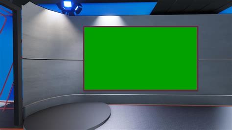 Premium Photo Green Screen Studio 22673d Virtual Tv Studio News