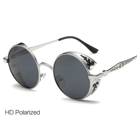 Steampunk Sunglasses Men Luxury Brand Designer 2017 Steam Punk Round Sun Glasses For Men's ...