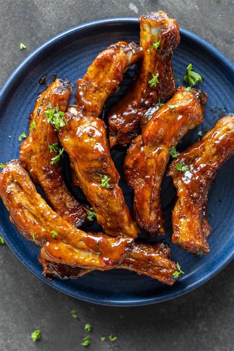 Air Fryer Ribs (BBQ) - Momsdish