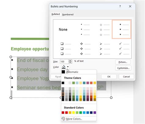 How to Change the Color of Bullet Points in PowerPoint?