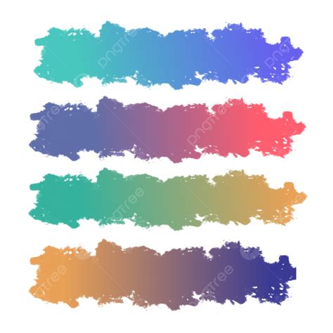 Paint Brush Strokes PNG Transparent, Paint Brush Strokes With Gradation Color Design, Brush ...