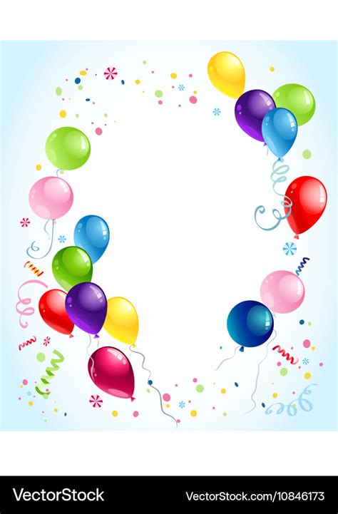 Birthday balloons background Royalty Free Vector Image