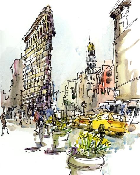 New York Sketch at PaintingValley.com | Explore collection of New York Sketch