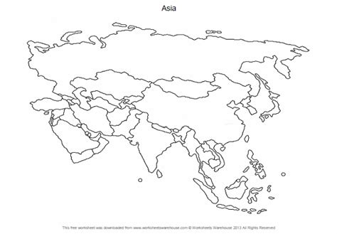 Blank Map Of Asia And India