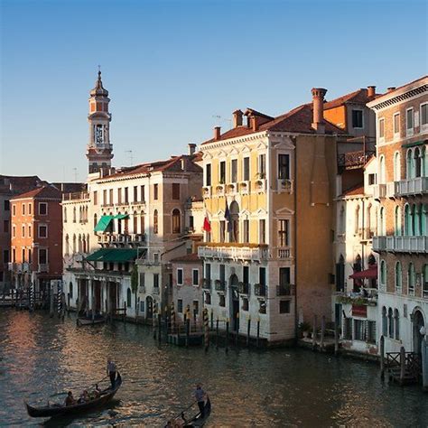 Venice Canal with gondolas at sunset. Italy. Venice Canals, 5 Image, Notre Dame, Fine Art ...