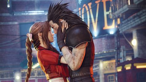 2048x1152 Aerith Gainsborough And Cloud Strife Final Fantasy 7 Remake 4k Wallpaper,2048x1152 ...