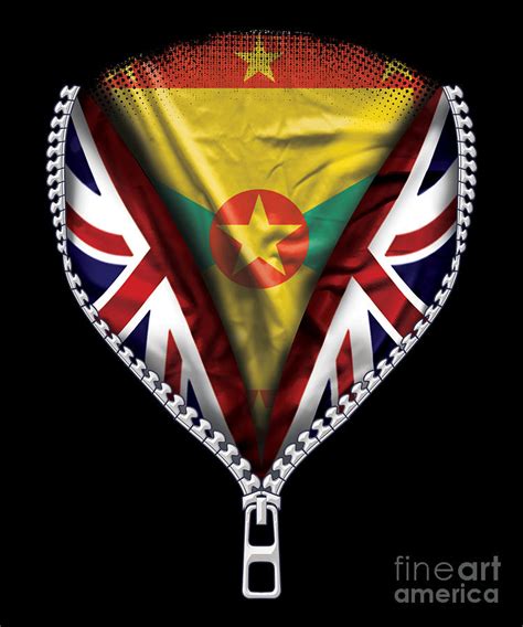 Grenada Flag zipped British Flag Digital Art by Jose O - Fine Art America