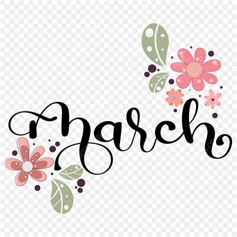 March Flowers Clip Art